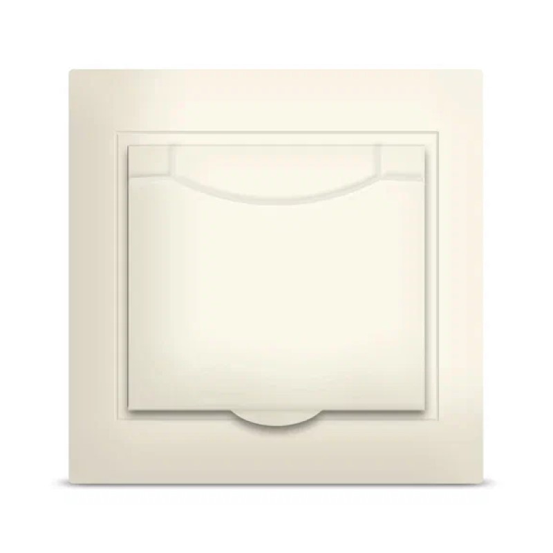 Розетка 2П+З c крышкой 16А 250В IP42 TDM Таймыр Слоновая Кость