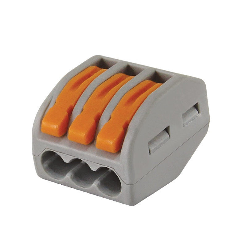 Соед.клемма с рычажком 413 3-х проводная (0,1-2,5 кв.мм), 380В, 32А, б/пасты, IP20 (уп.5шт)