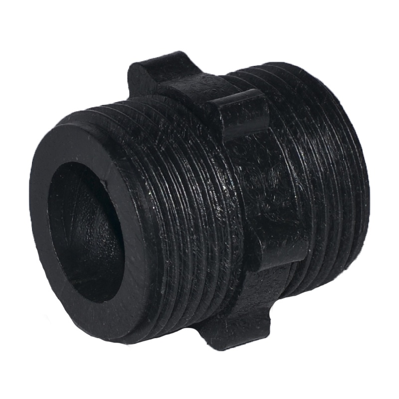 Соединитель наливных шлангов д/стиральных машин 3/4"НР пласт