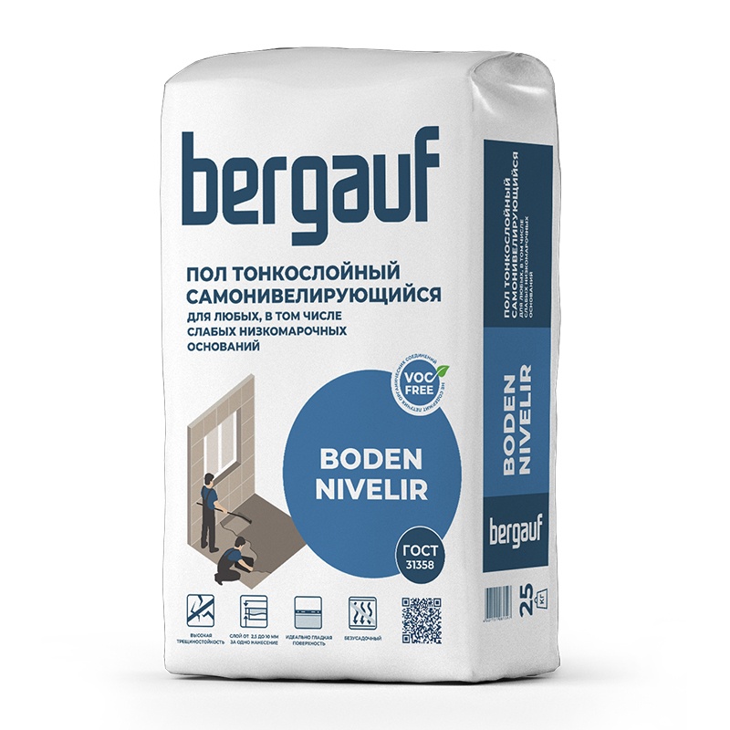 БЕРГАУФ Самонивелирующийся наливной пол Изи Боден(25кг)