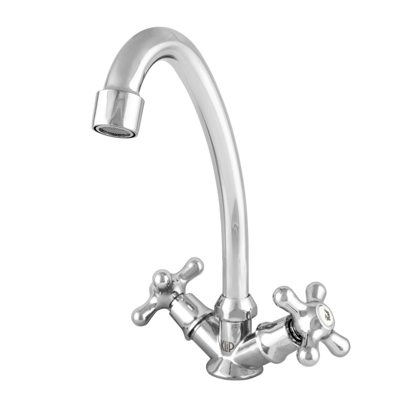 КЛИП 705 Смеситель двуручный для кухни, крестообразный маховик,без подводки