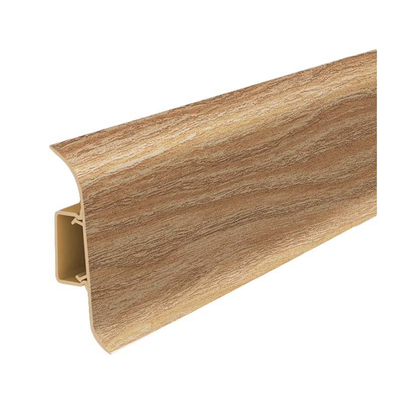 Плинтус 206 с кабель каналом 55мм Дуб коньячный