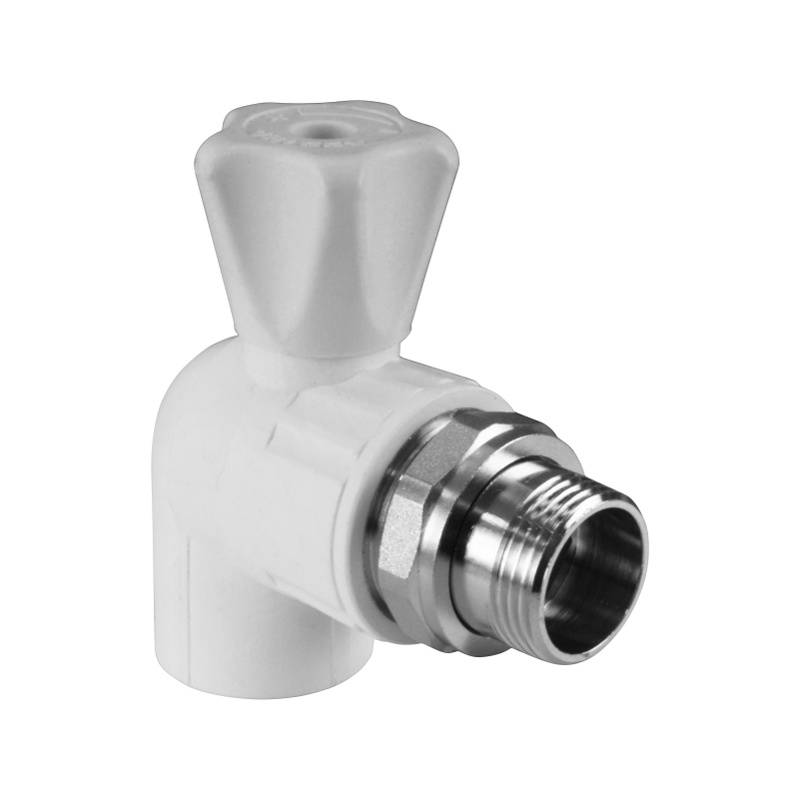 Кран шаровой 1/2*3/4 Н/Н для подключения  приборов с отражателями угловой хром
