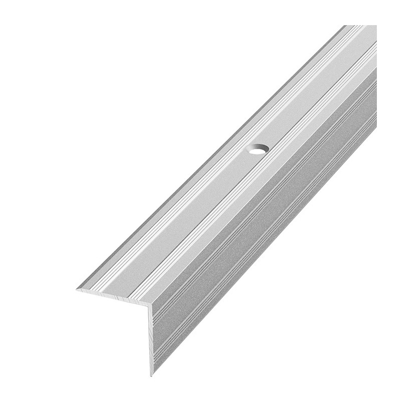 Порог угловой ПУ 05-900-01п серебро полиэф 0,9м 20*20мм