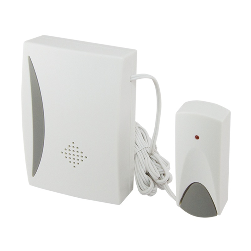 Звонок проводной, с кнопкой, батарейка 2х1,5В/АА, 25 мелодий, белый, IP30