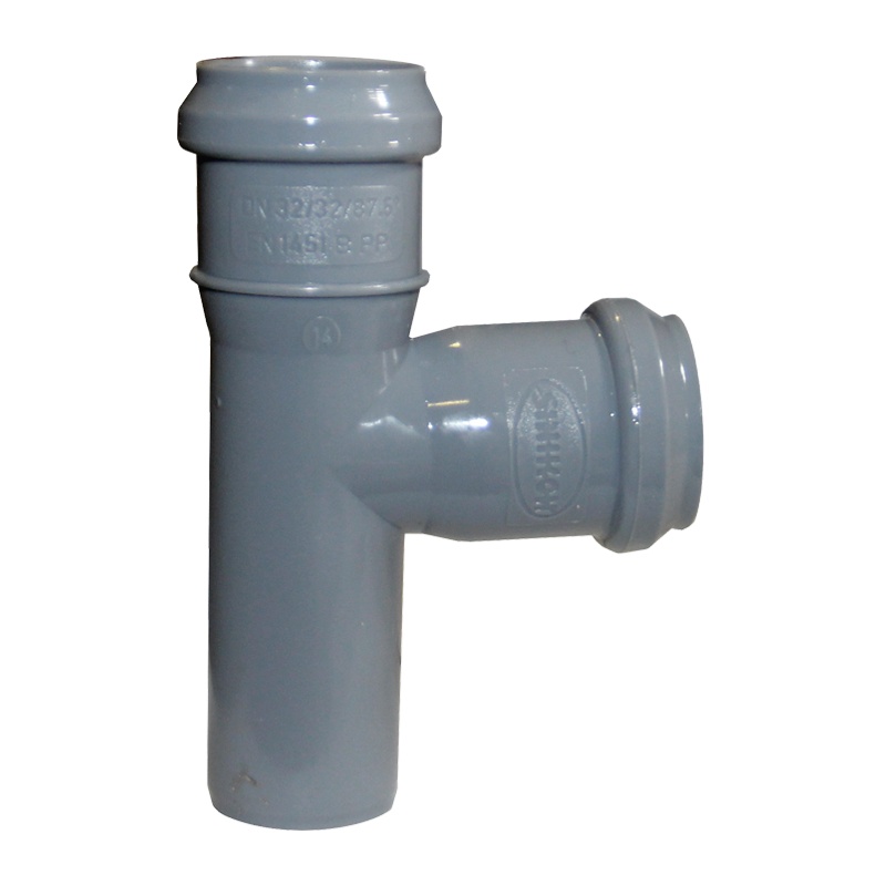 Тройник внутренний d=32х32мм 87гр серый