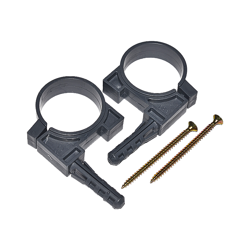 Хомут д/канализационных труб d=50мм с дюбелем и шурупом (2шт)