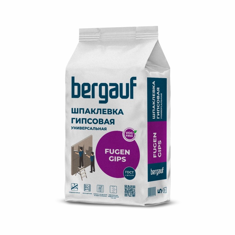 Бергауф шпаклевка гипсовая универсальная Фуген Гипс (5кг) тов-167972