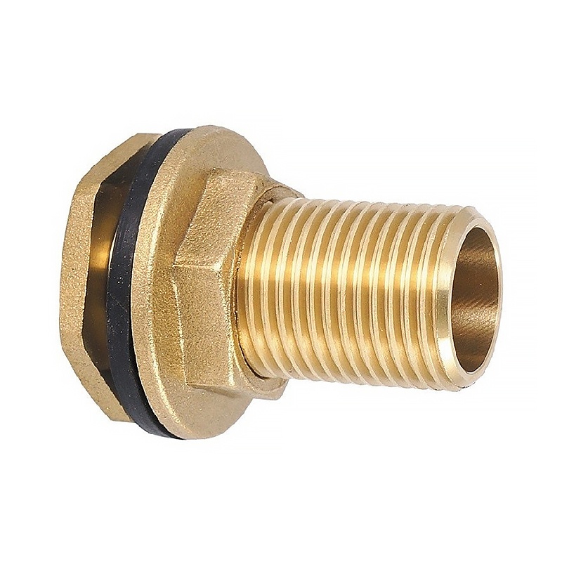 Отвод врезка д/резервуара резьбовой 1/2 НР латунь