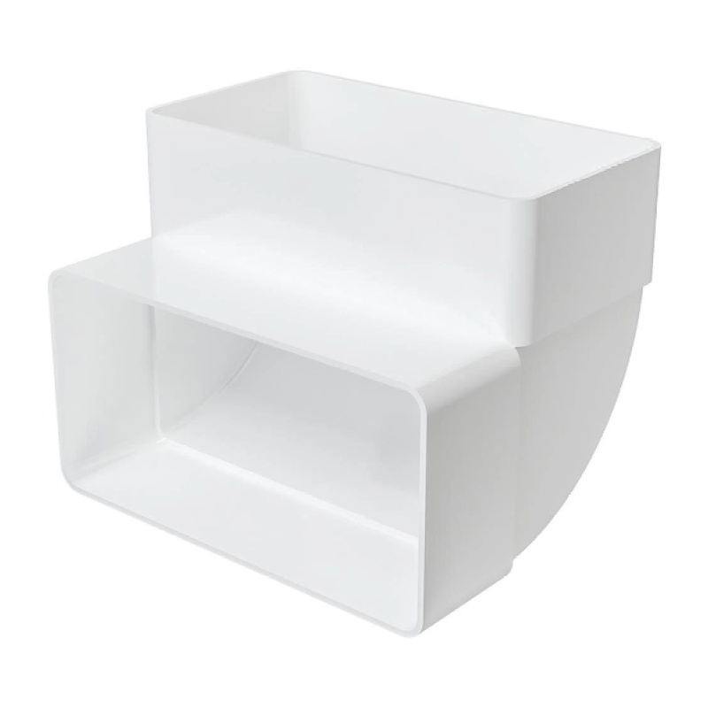 Колено вертикальное Вент 5252 110х55 мм (90°)