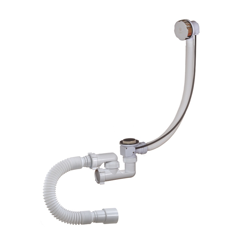 Орио Сифон д/ванны 1 1/2х40мм,регул.полуавтомат,перелив г.труба 40х40/50мм ,хром А-28089