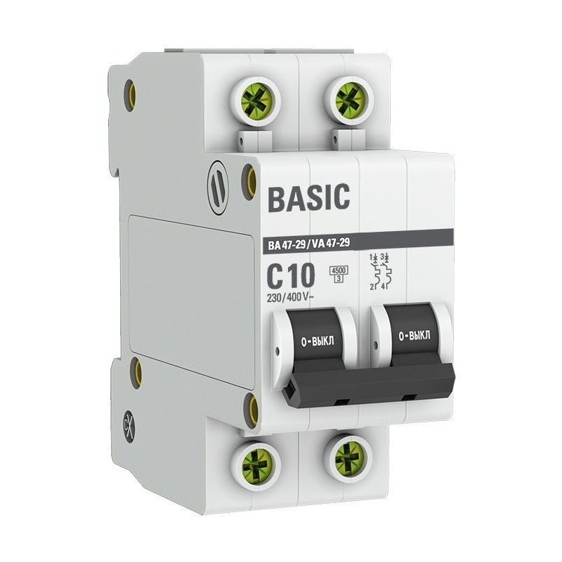 Автоматический выключатель 4Р 63А характеристика С 4,5кА ВА-101
