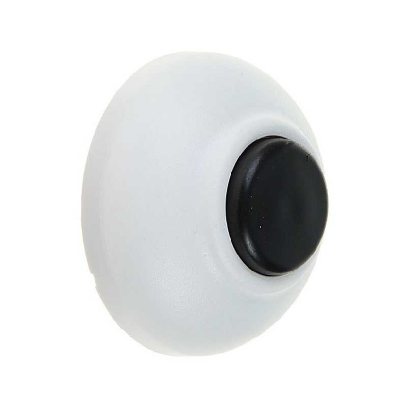 Кнопка звонковая выпуклая белая 0,4А 230В, IP20