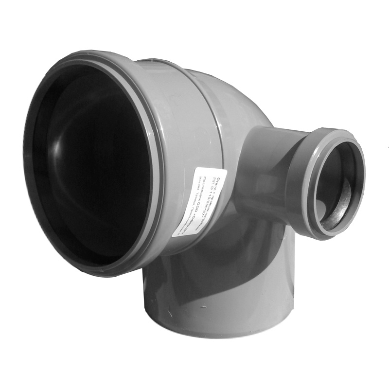 Отвод внутренний с правым патрубком d=110х50 мм, 87 градусов