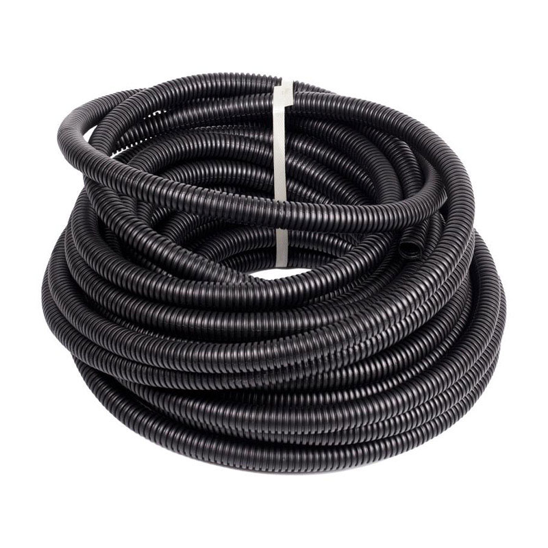 Труба гофра ПНД с зондом 20 мм черная (10м)