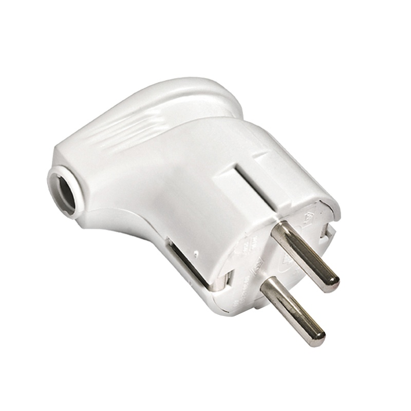 Вилка угловая с/з черная 16А 250В TDM