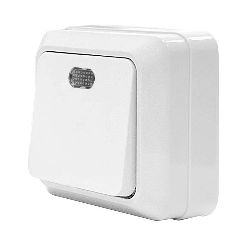 TDM Ладога Сосна Выключатель 2-клавишный открытая установка 10А IP20 SQ1801-0044