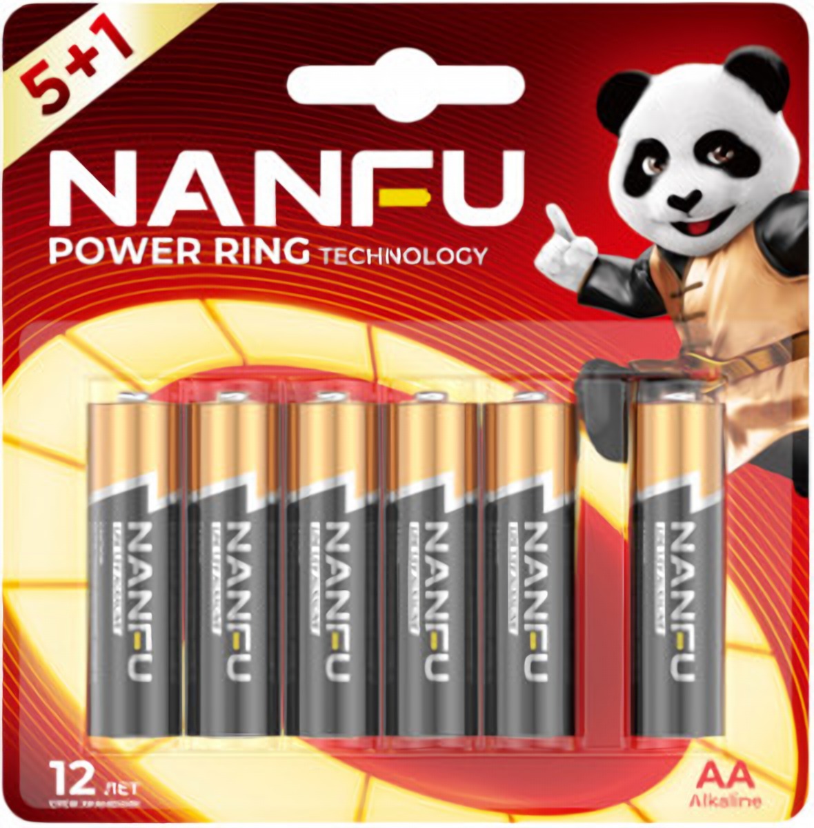 Батарейка щелочная Nanfu LR6 1,5В BL6
