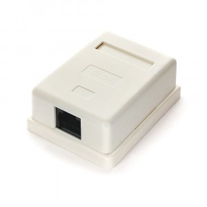 Розетка компьютерная внешняя RJ-45 1гнездо 8Р-8С белая