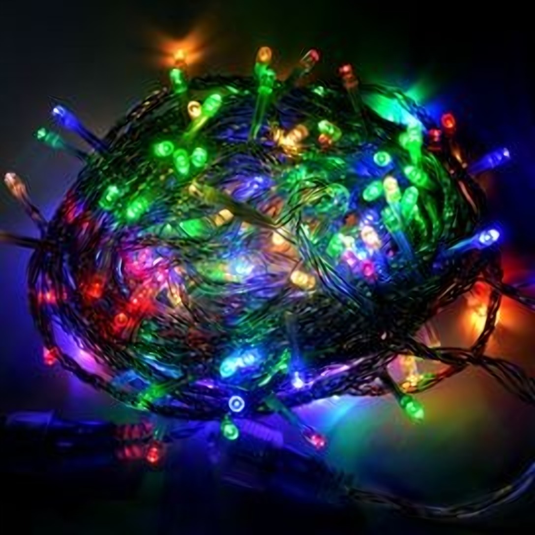Гирлянда-нить 160LED Ecola 10м RGB 8реж прозрачный провод с вилкой 220В IP20