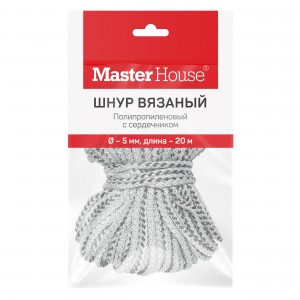 Шнур пп вязаный диаметр5мм 20м усиленный MASTER MOUSE