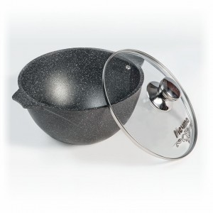 Казан литой 6,0л 280/150 гранит с ручкой кн4282аг