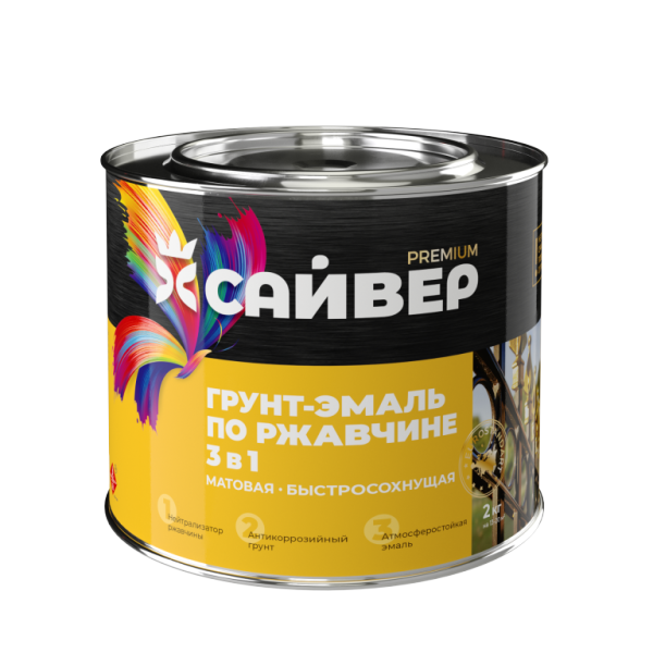 Грунт-эмаль по ржавчине Т-Лайн серая 1,8кг