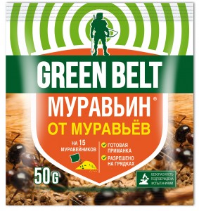 Гранулы от муравьёв диазинон Муравьин Грин Бэлт 50гр 01-119