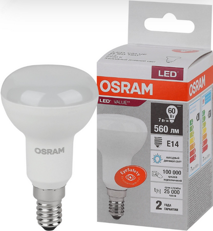 Светодиодная лампа OSRAM B60 7 Вт 230 В 6500К E14