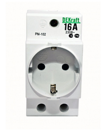 Розетка на DIN-рейку 2п-PEN 16F PM-102 220B D
