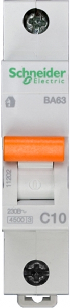 Выключатель автоматический 1П 10А Schneider Electric Domovoy C 4,5кА