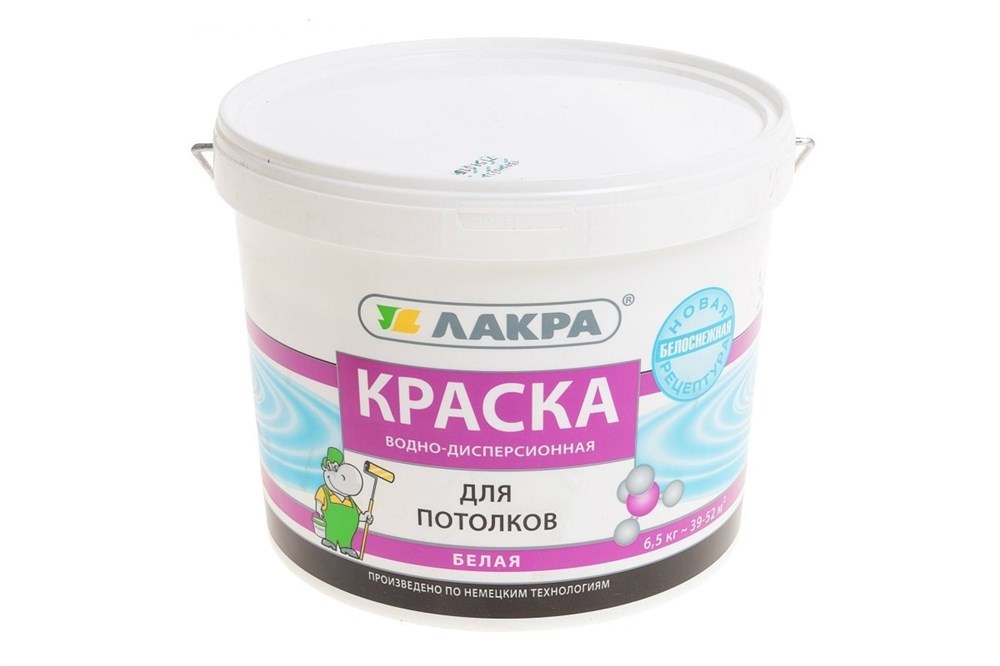 Краска водно-дисперсионная ЛАКРА белоснежная 6,5кг