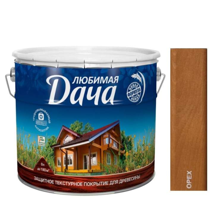 Текстурное покрытие Любимая дача орех 9л