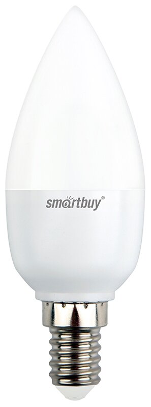 Лампа светодиодная SmartBuy C37 E14 5Вт 400лм 4000К матовая пластиковая корпуса SBL-C37-05-40K-E14