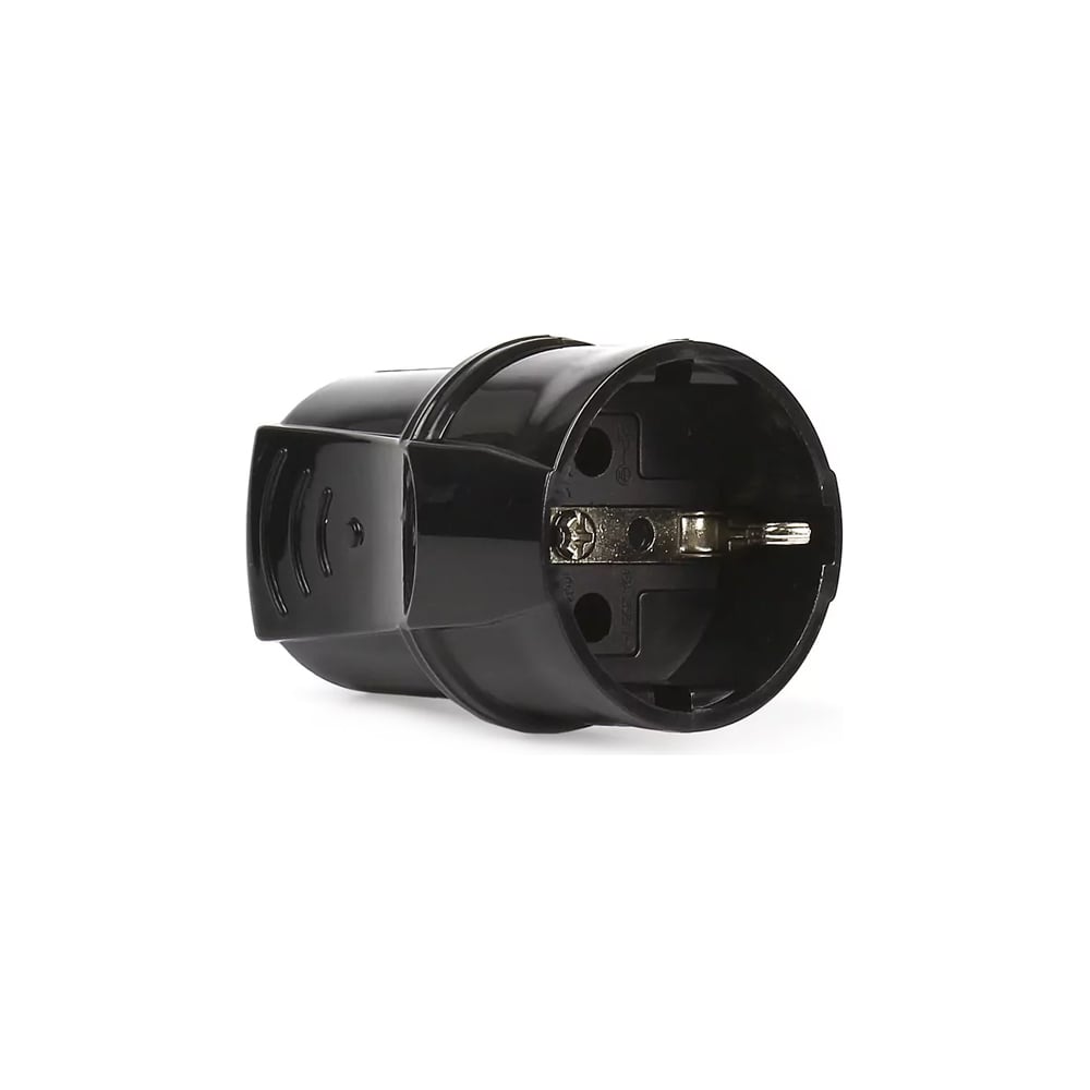 Розетка штепсельная с заземлением Smartbuy SBE-16-S01-bz 16A 240В черный