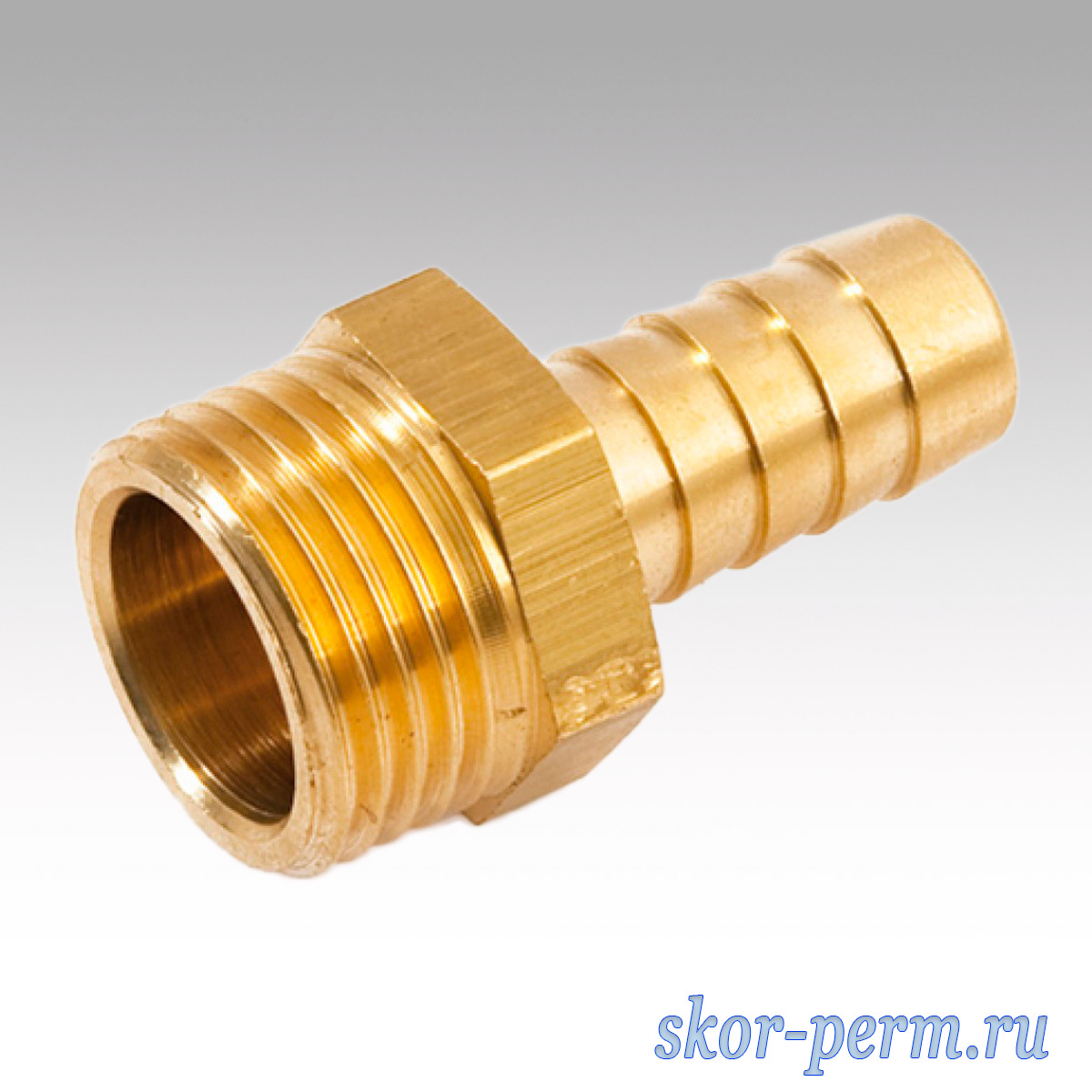 Штуцер латунный 3/4"х10мм НР SF