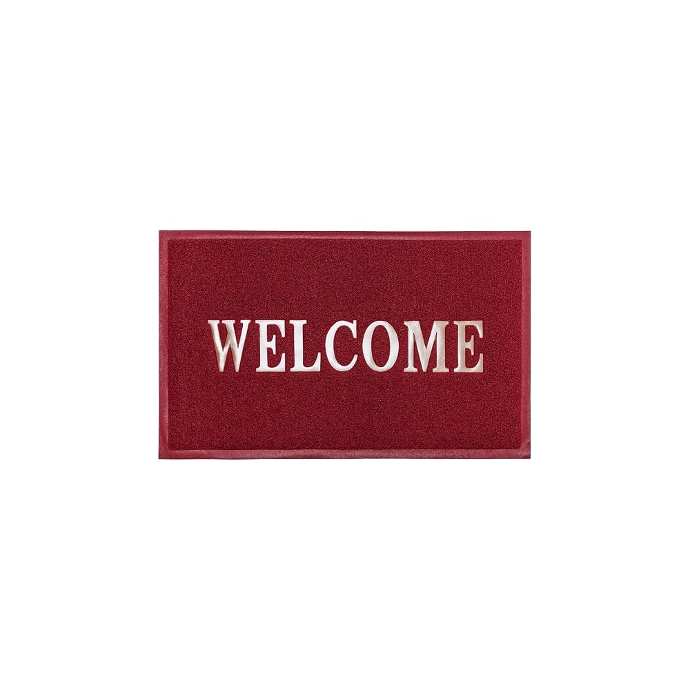 Коврик придверный пористый WELCOME 60х90см бордовый