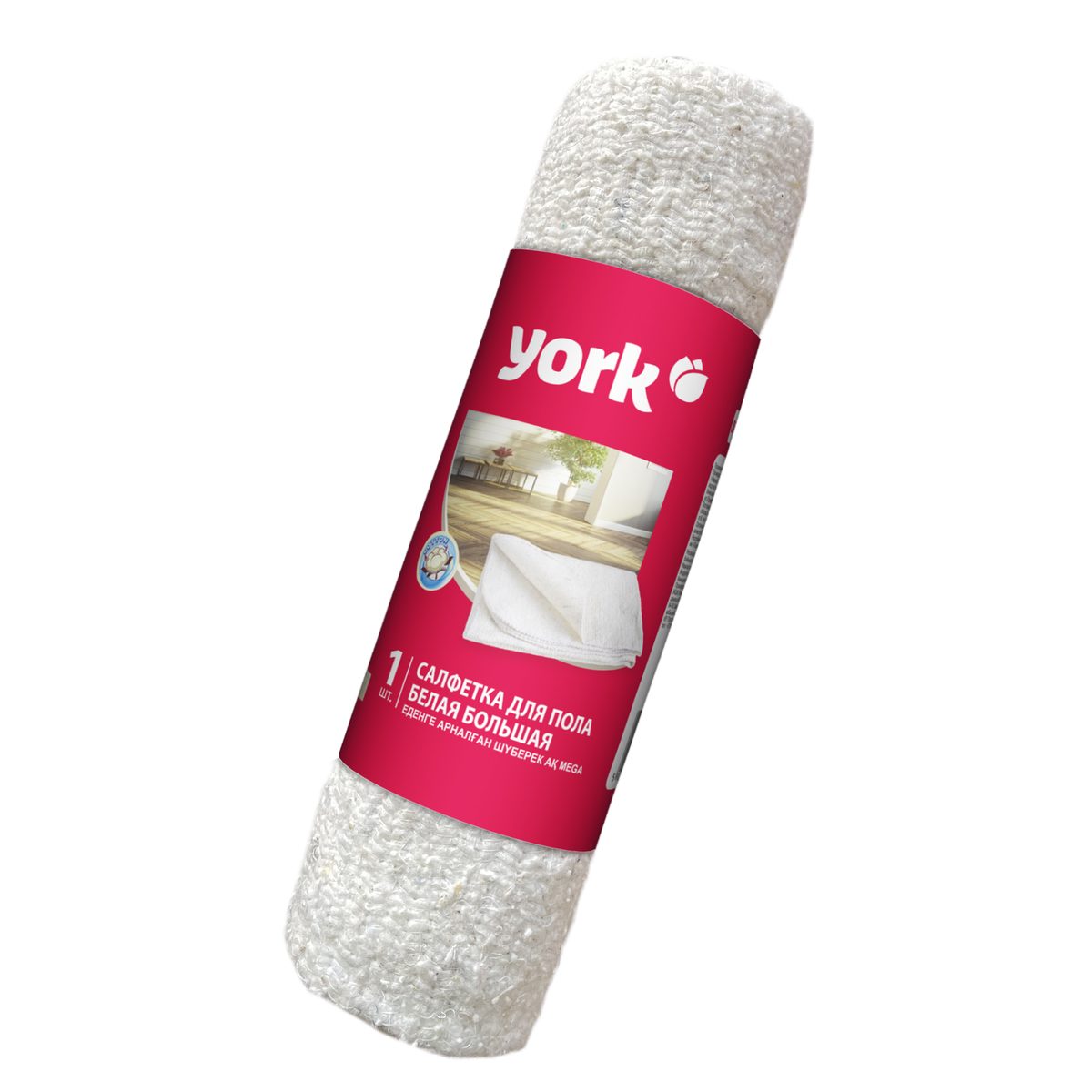 Тряпка для пола хлопковая YORK 60х80см белая плотность 260гр/м