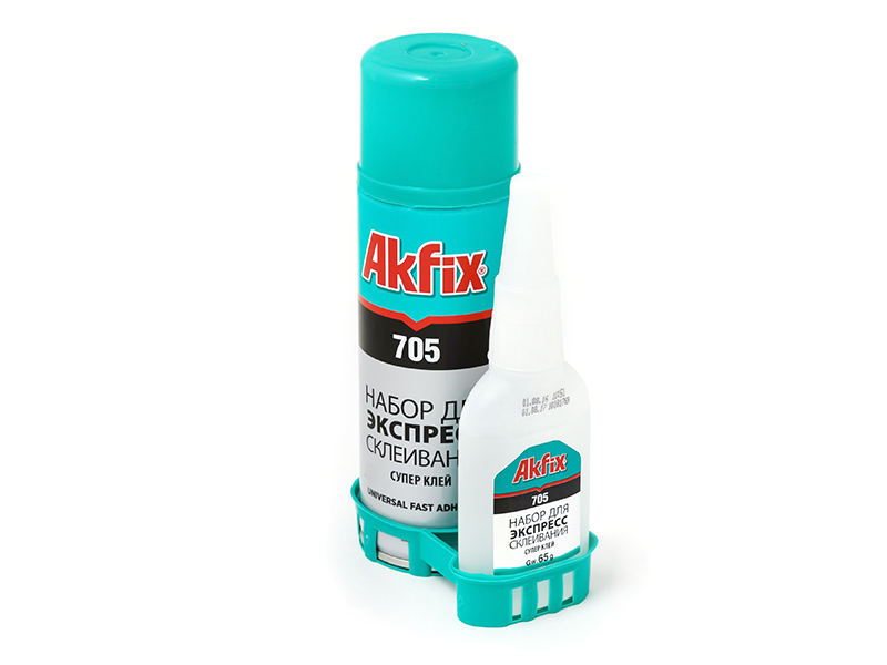 Клей двухкомпонентный акриловый AKFIX №705 65г+200мл ЭКСТРА СИЛА