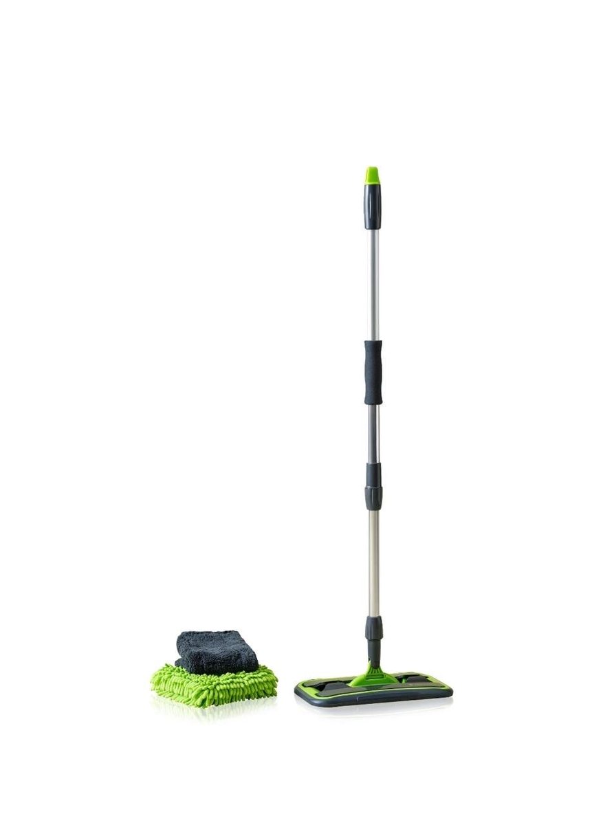 Швабра с двумя насадками из микрофибры Green