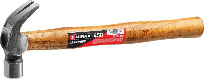 Молоток-кованый гвоздодёр 450г MIRAX