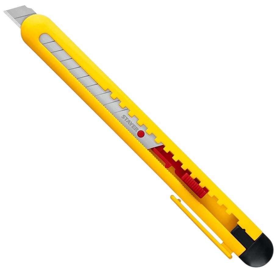 Нож из АБС пластика STAYER QUICK-9 9мм