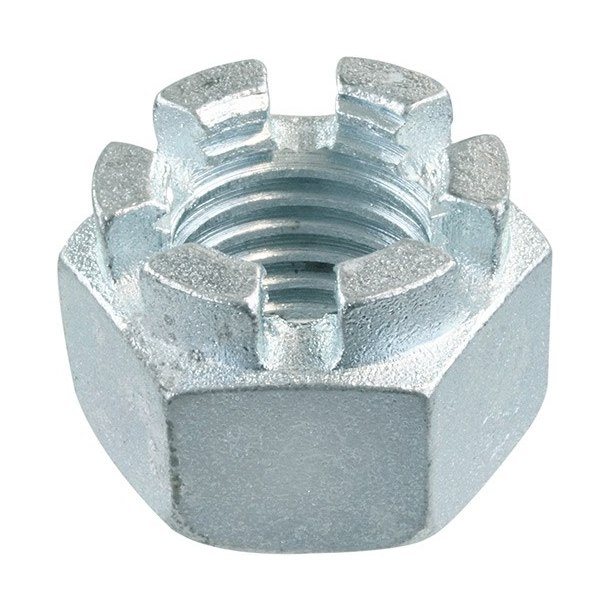Гайка М24*1,5 корончатая, оцинкованная DIN 935