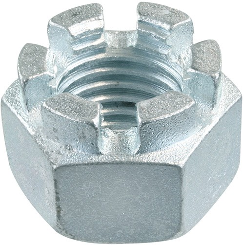 Гайка М24*1,5 корончатая, оцинкованная DIN 935