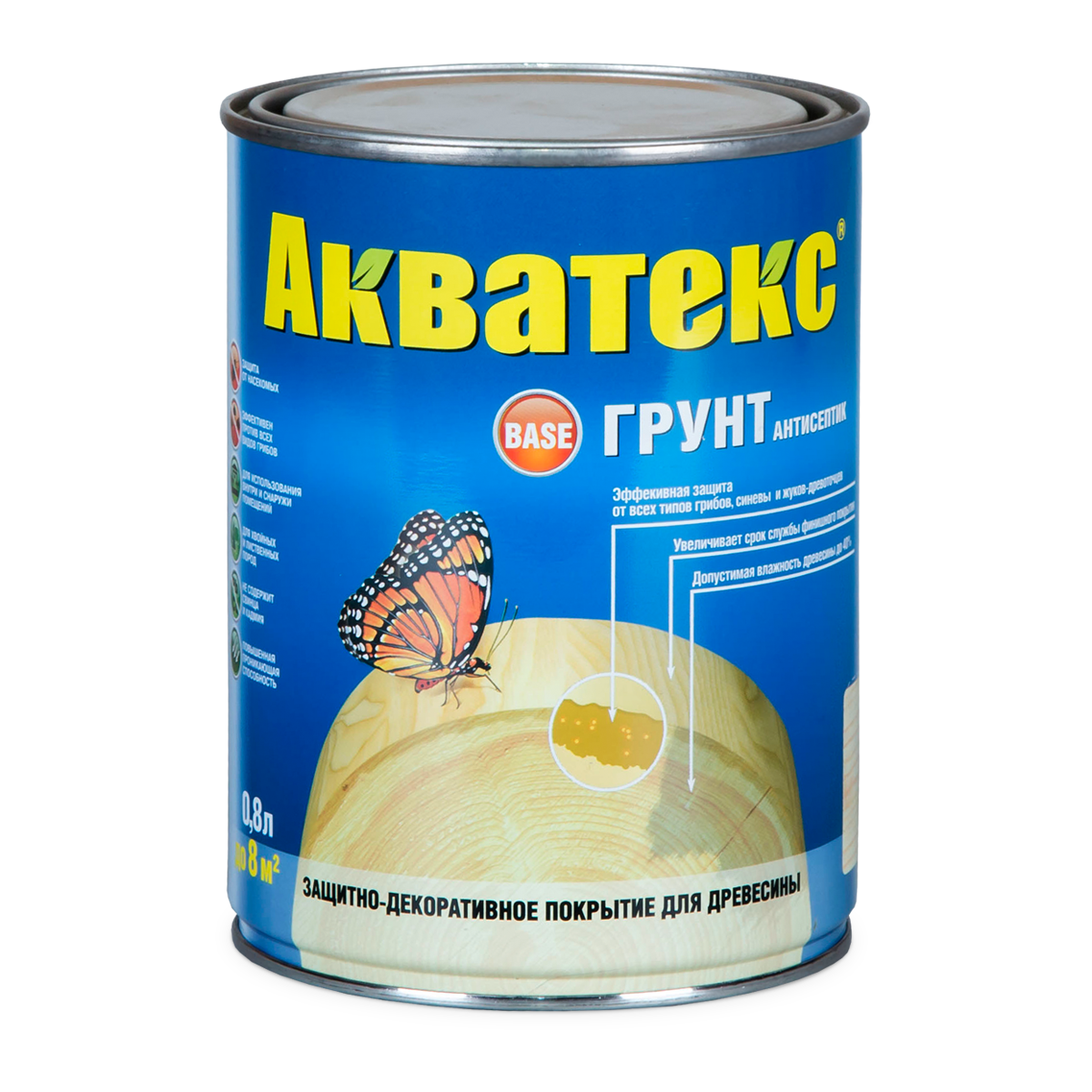 Грунт антисептик Акватекс 0,8л бесцветный 0929