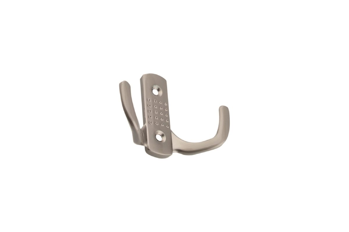 Крючок мебельный двухрожковый ZY-201 никель