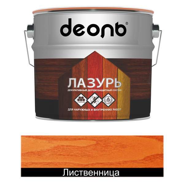 Пропитка деревозащитная Лазурь Deol лиственница 0,75л