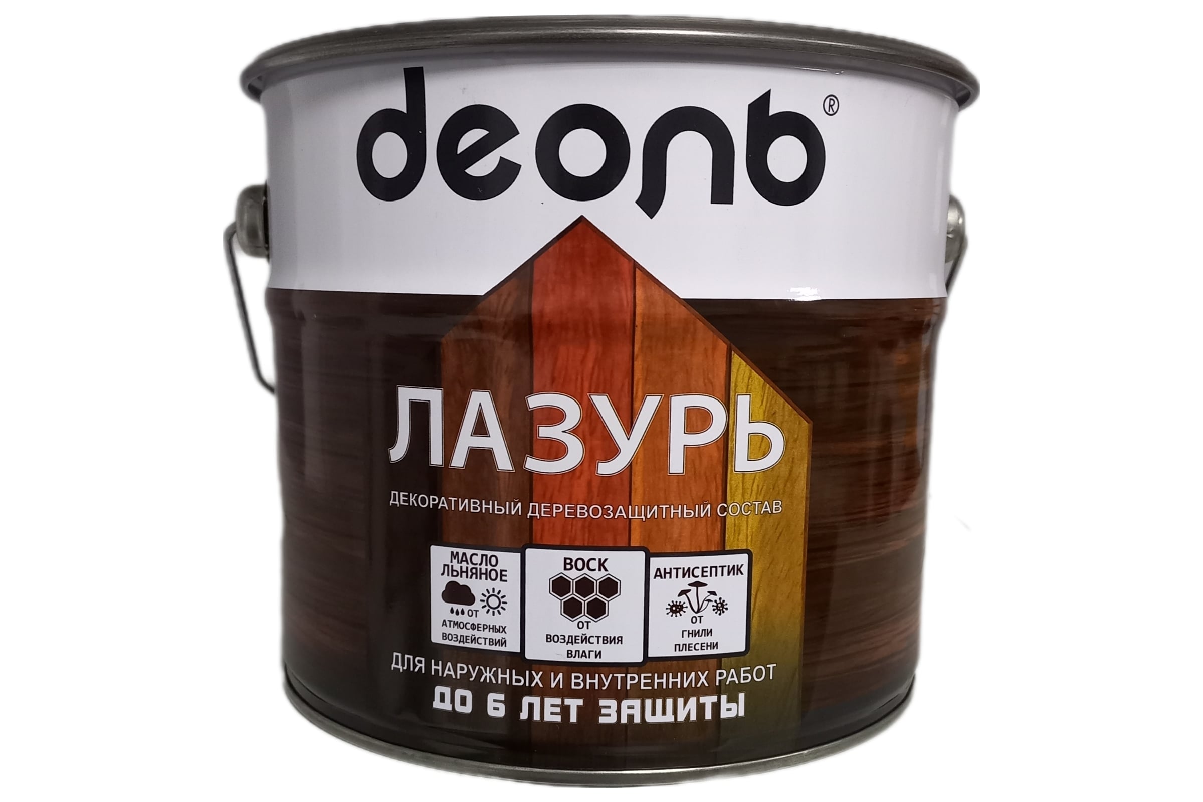 Пропитка деревозащитная Лазурь Деоль лиственничная 2,7л