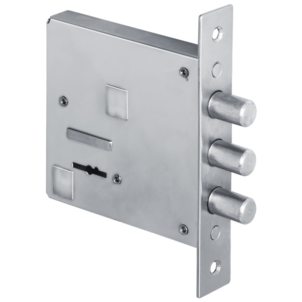 Замок врезной никель с защелкой  152/3 MR 45мм  W/B KALE