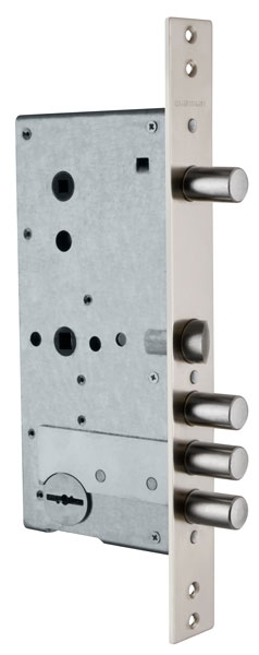 Замок врезной сувальдный с задвижкой и защёлкой ЗВ 30.12, 4 кл. /123:107/